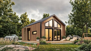 Geïsoleerde houten huizen